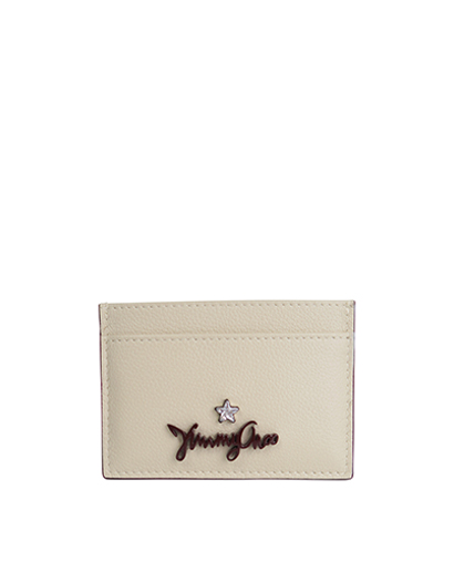 Jimmy Choo Linen Aries Cardholder, &pound;45, Accessories, Cream/Red, Leather, Front view